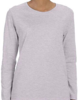100% Cotton Missy Fit Long Sleeve for Ladies